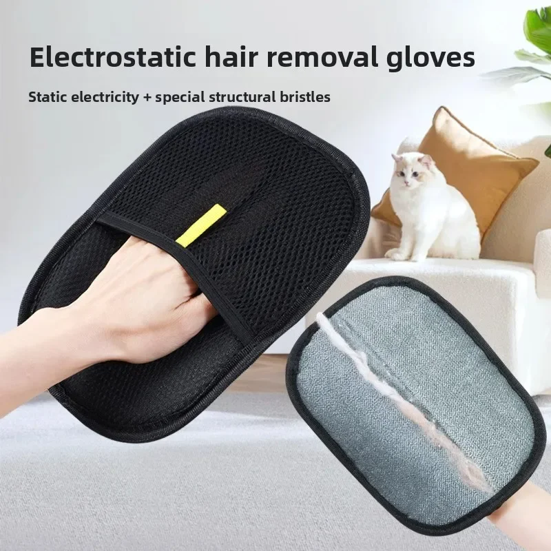 Pet Hair Remover Glove - Electrostatic Reusable Mitt For Cat & Dog Hair On Furniture, Clothes, Car Seats (1 Glove)
