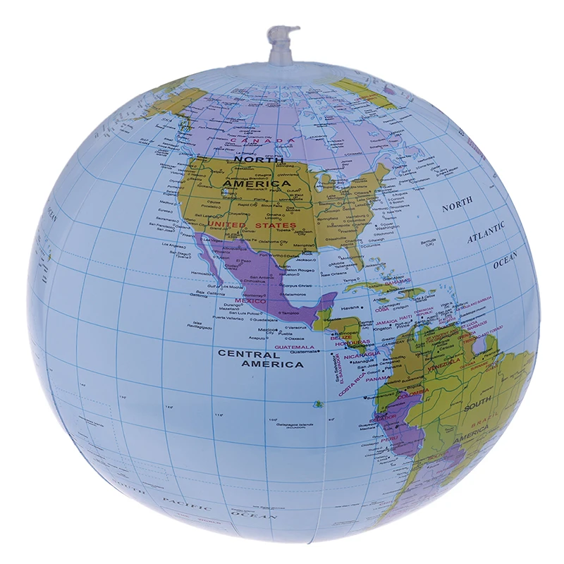 40 Cm Inflatable World Globe Teach Education Geography Map Toy Kid Beach Ball Geography Toy Nice Educational Toys for Students english world globe