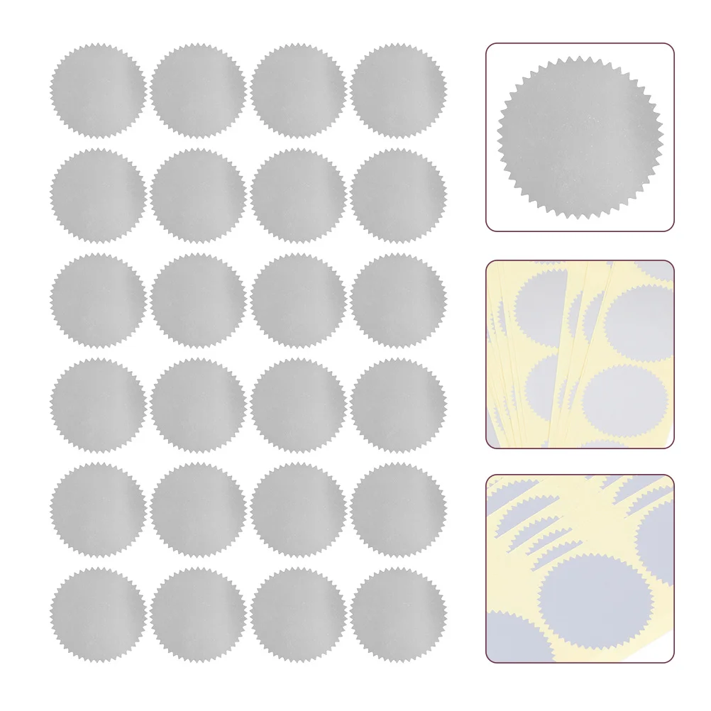 

100 Pcs Embossed Stamp Foil Label Stickers Decor Seal Decorate Wrapping Envelope Decal Certificate Sealing