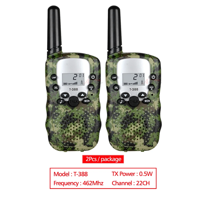 2pcs Boys Girls Handheld Transceiver Two Way Radio Mini Toys Talki Walki For Kids Walkie Talkie Birthday Christmas Gifts PMR FRS