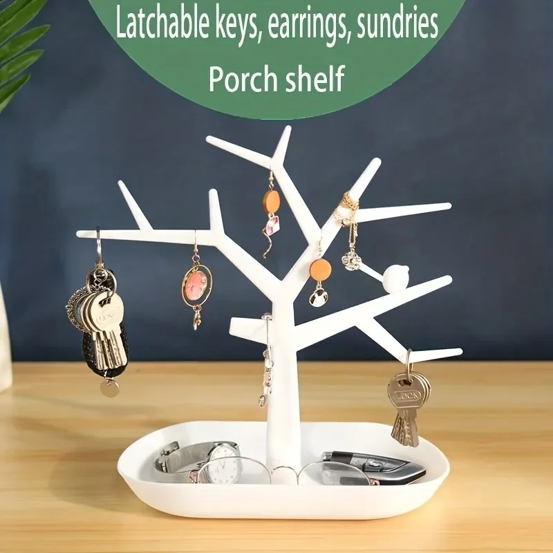 Description Picture 6 of item1 New Tree Hanging Creative Key Headband Bracelet Glasses Display Stand Creative Earrings Ring Practical Storage Rack