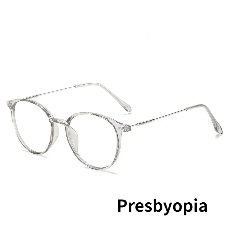 Chic Round Frame Multifocal Anti-Blue Light Reading Glasses