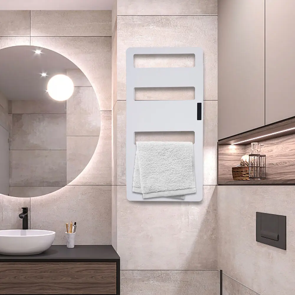 Heated Towel Rack , Towel Warmer W/ Timer Wall Mounted Towel Drying for Bathroom
