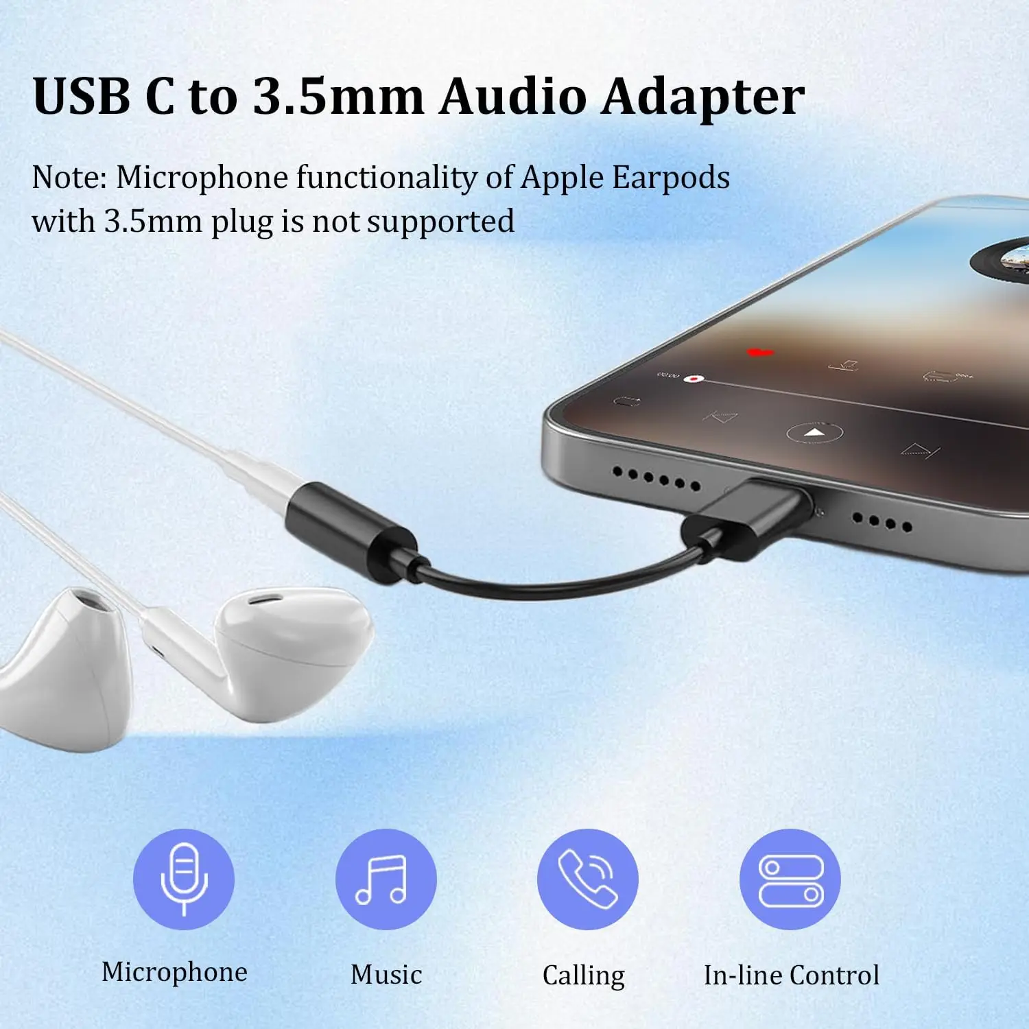 Universal USB C to 3.5mm Audio Adapter & External Sound Card