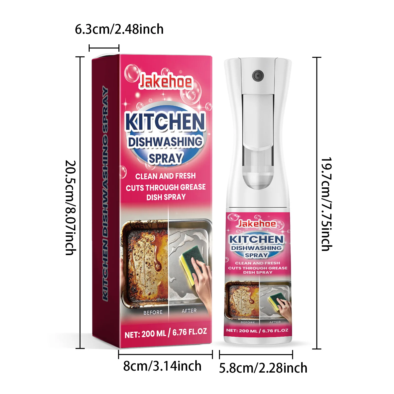 Powerful To Kitchen Dishwashing Spray Decontamination Tableware Clean Bright Dishes Mild Cleaning Liquid Surfaces Like Tiles