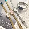 New Brand Quartz Watch for Women Luxury Gift Oval Dial Rhinestone Watch Adjustable Stainless Steel Strap Wristwatches Wholesale 5