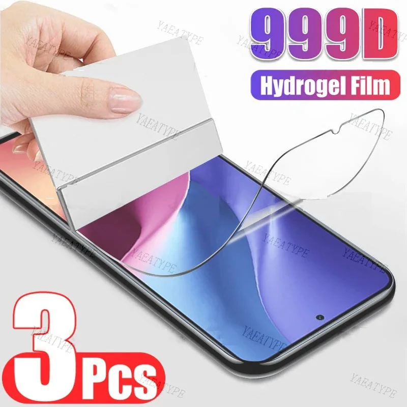 

3PCS Full Cover Hydrogel Film For Xiaomi Redmi Note 10 11 12 Pro 10S 10A 10C 11S 11E 12S 12C A1 A2 Plus 4G 5G Screen Protector