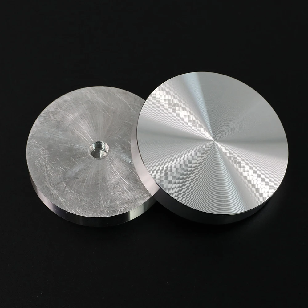 Table Top Adapter Aluminum Glass Circle Metal Block Disc 10mm Thick 20/25/30/40/50/55/60/75/90/100mm-M6/M8/M10 table top adapter