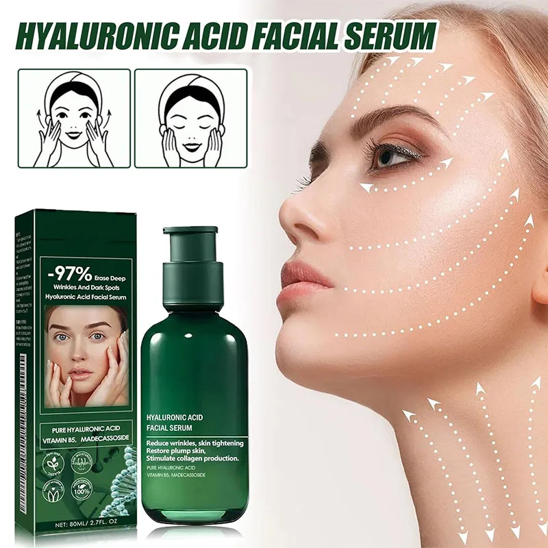 Facial Neck Skin Firming Hyaluronic Acid Lifting Restore Plump Skin Moisturizing Essence Smoothes Wrinkles