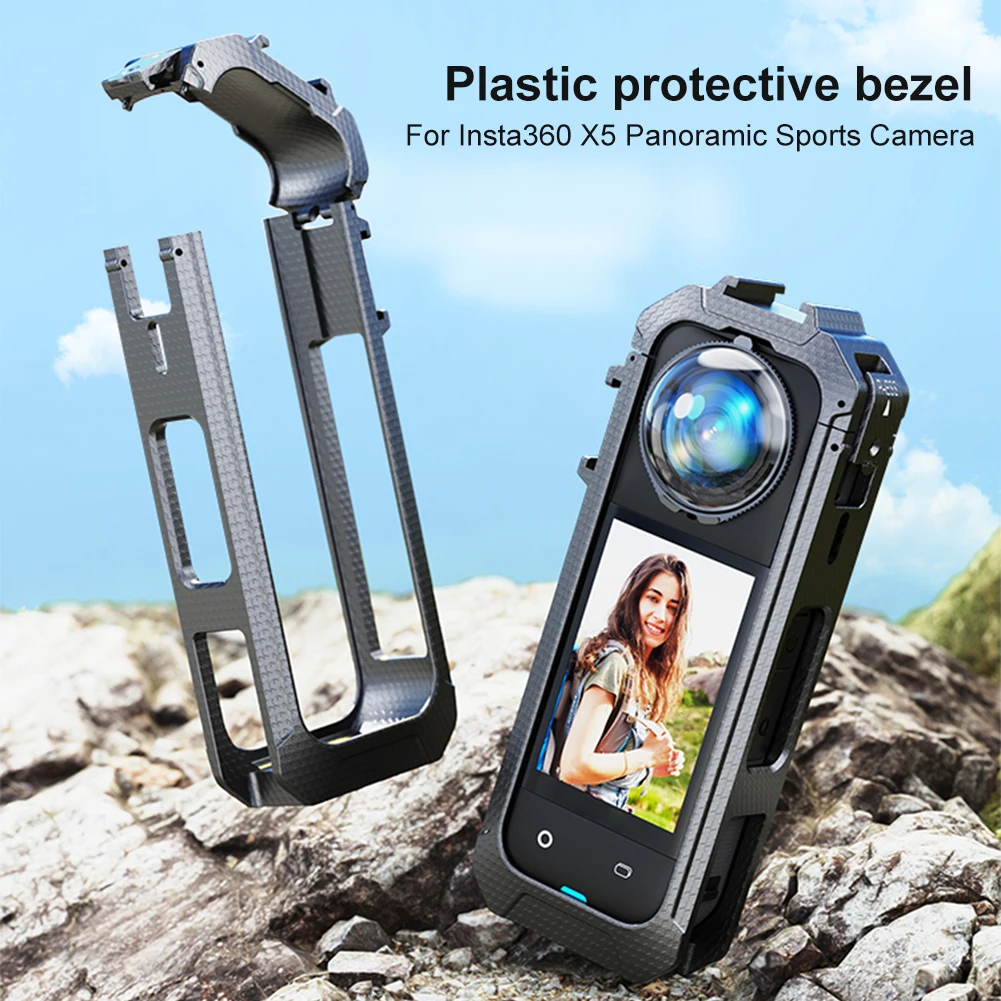 PC Protective Frame Magnetic Quick Release Interface Action Camera Frame Housing Case for Insta360 X5 Camera Accessories