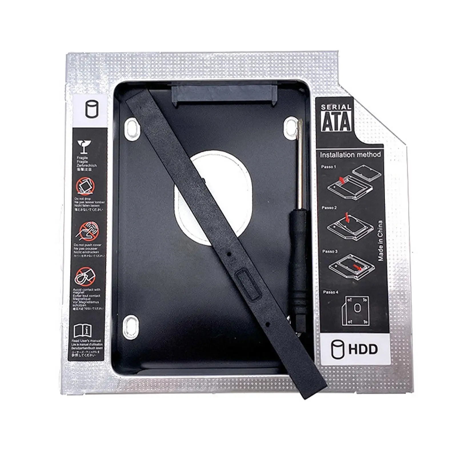 Dm Dw95S Hdd Caddy 9.5Mm Alluminio Optibay Sata 3.0 Hard Disk Drive Box Enclosure Adattatore Dvd 2.5 Ssd 2Tb Per Laptop Cd-Rom