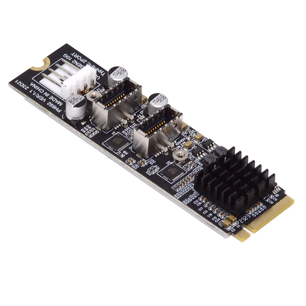 

10 Гбит/с двойной тип E USB 3,1 Передняя панель Разъем для NVME NGFF M-Key Экспресс-адаптер для материнской платы