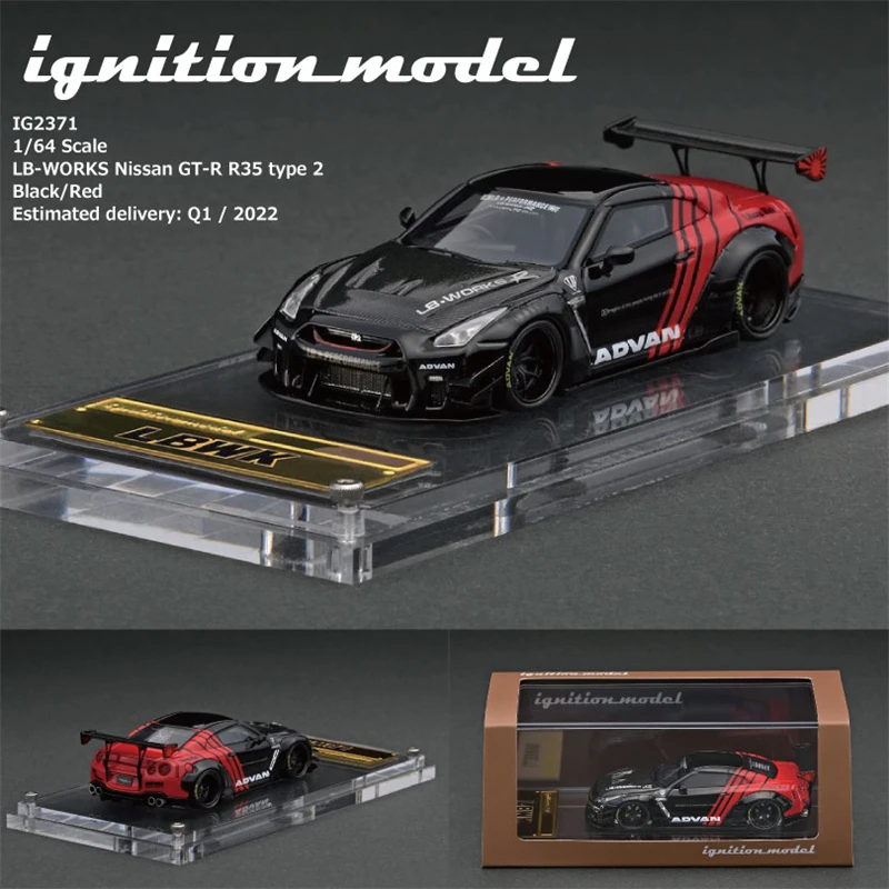 

IG 1:64 LB-WORKS Nissan GT-R R35 type 2 Black/Red Resin Model Car