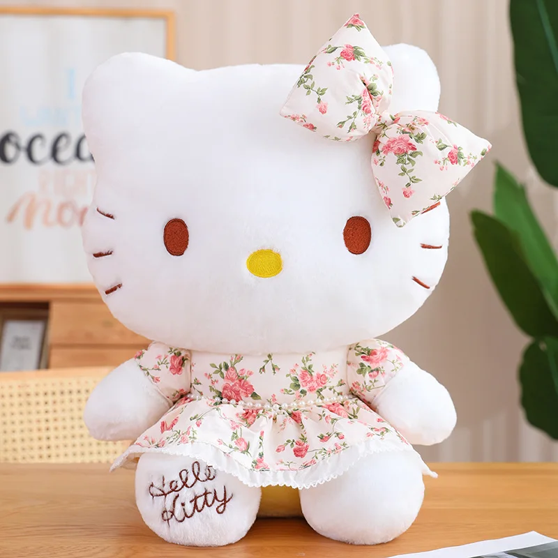 Sanrio Plush Big Size Lovely Flower Hello Kitty Peluche Plush Kawaii Toy Kid Gift