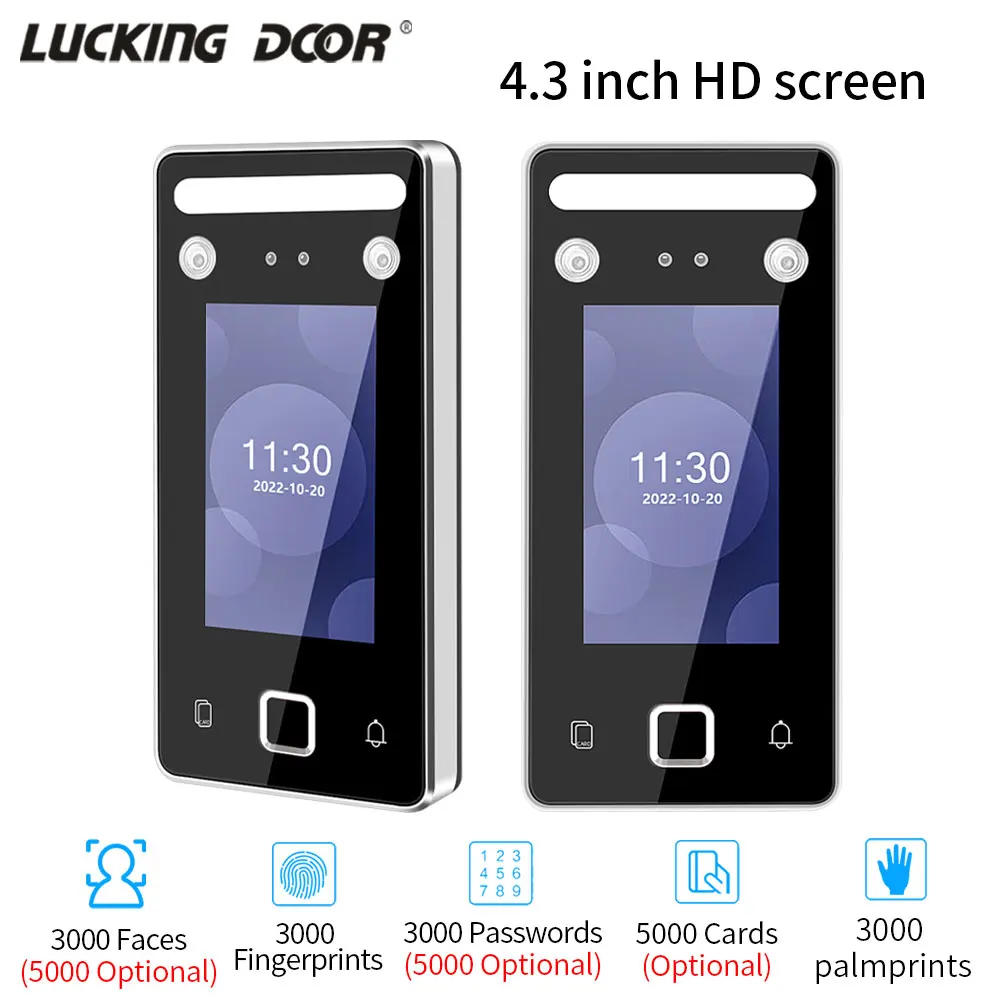Fingerprint Face Recognition Machine For Gate Access Control