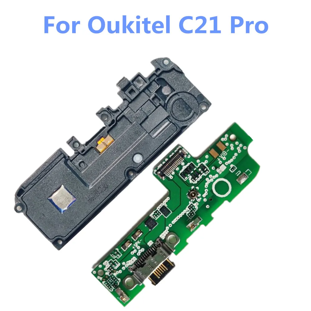 

New For Oukitel C21 Pro Cell Phone Inside Parts Repair Loud Speaker Inner Buzzer Ringer+USB Board Charging Dock Plug