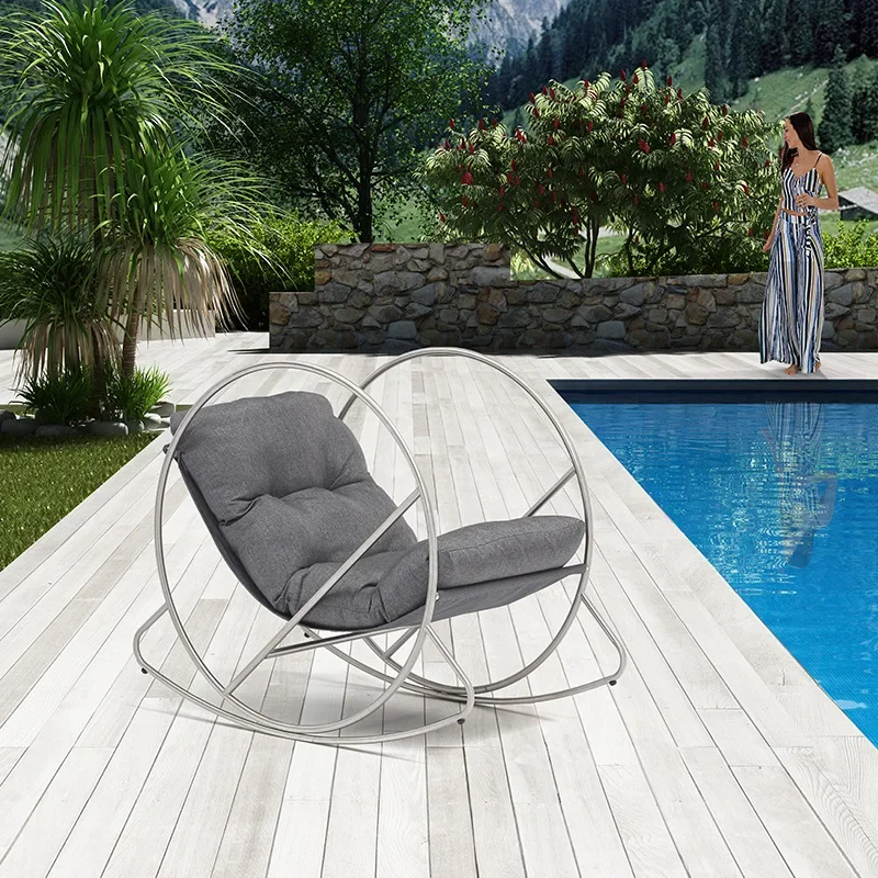 

Thousands of chairs outdoor courtyard single rocking chair fashion lazy sofa leisure home balcony lounge chair rocking chair.