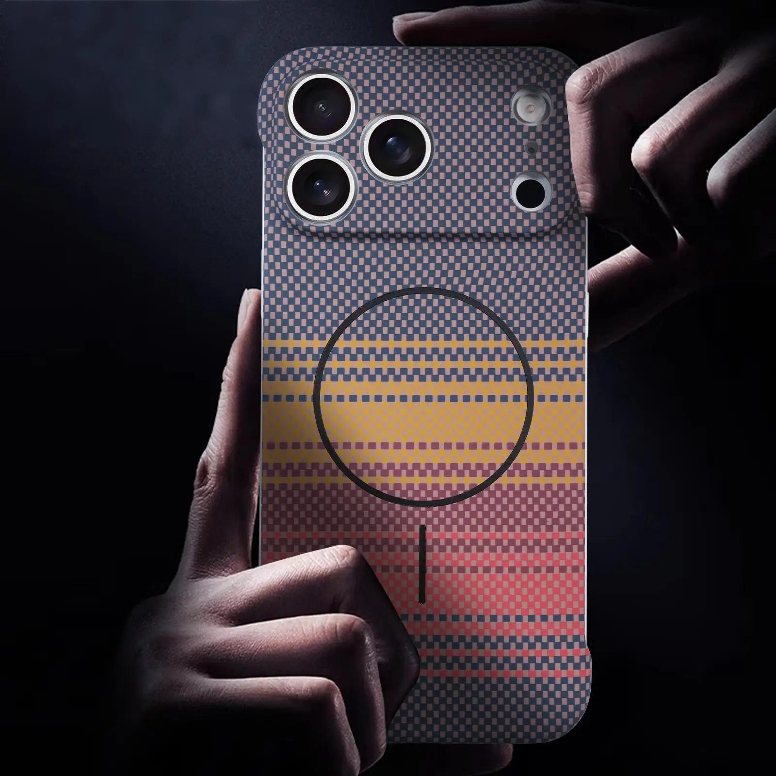 Luxury Frameless Kevlar Carbon Fiber Phone Case with MagSafe Wireless Charging Compatibility