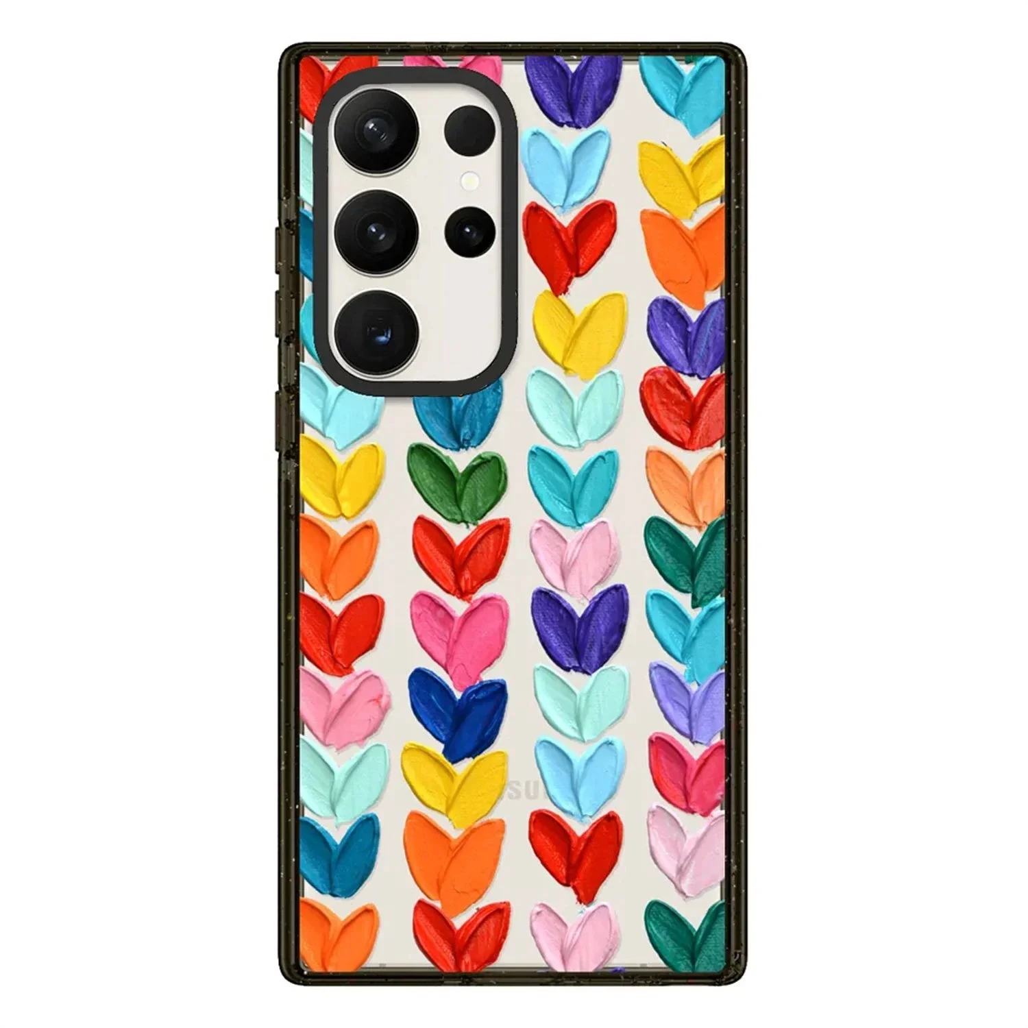 Cake Acrylic Black Border Case for Samsung Galaxy S22 S23 S24 Ultra S22+ S23+ S24 Plus Cover Protective Case