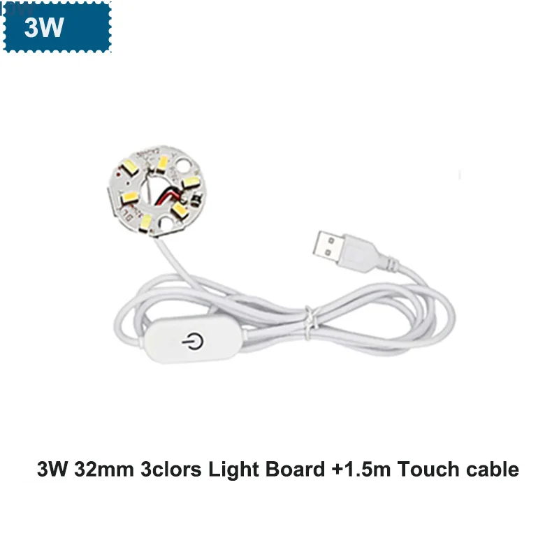 Warm White DC5V 3W USB LED Lights led light desk lamp night light book light 5730 chip single/3 color Reading Night Light Desk Book tablet Lamp Switch power cable Dimmable