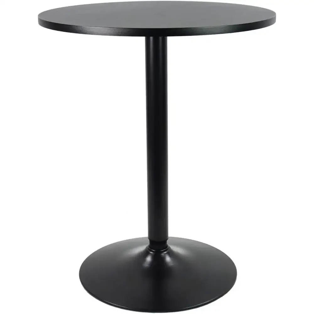 Stylish Round Bar Table Cocktail Pub Dining Bistro Furniture Easy Assembly Durable Steel Structure Floor Protection 2