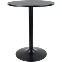 Stylish Round Bar Table Cocktail Pub Dining Bistro Furniture Easy Assembly Durable Steel Structure Floor Protection 2