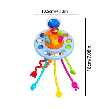 Baby Sensory Toys Montessori Food Grade Silicone Pull String Activity Toy Montessori Pull String Toy For Motor Skills Tactile 6