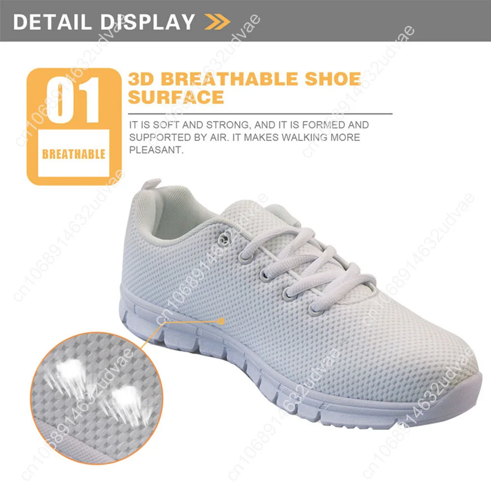 Women Casual Sneakers Flats Cute Nurse Print Casual Women's Breathable Air Mesh Shoes Woman Light Walking Shoes