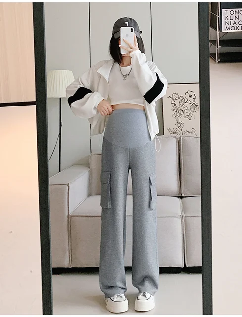 Pantalones De Maternidad Holgados Mujer - Estilo Palazzo, Con Bolsillos, Tejido Suave Elástico