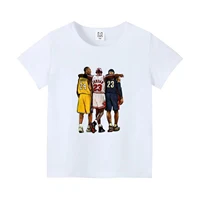 New Summer Basketball Print Tee Tops, Boy's Round Neck Casual Short Sleeve Comfortable Soft Versatile Kid T-shirt 1