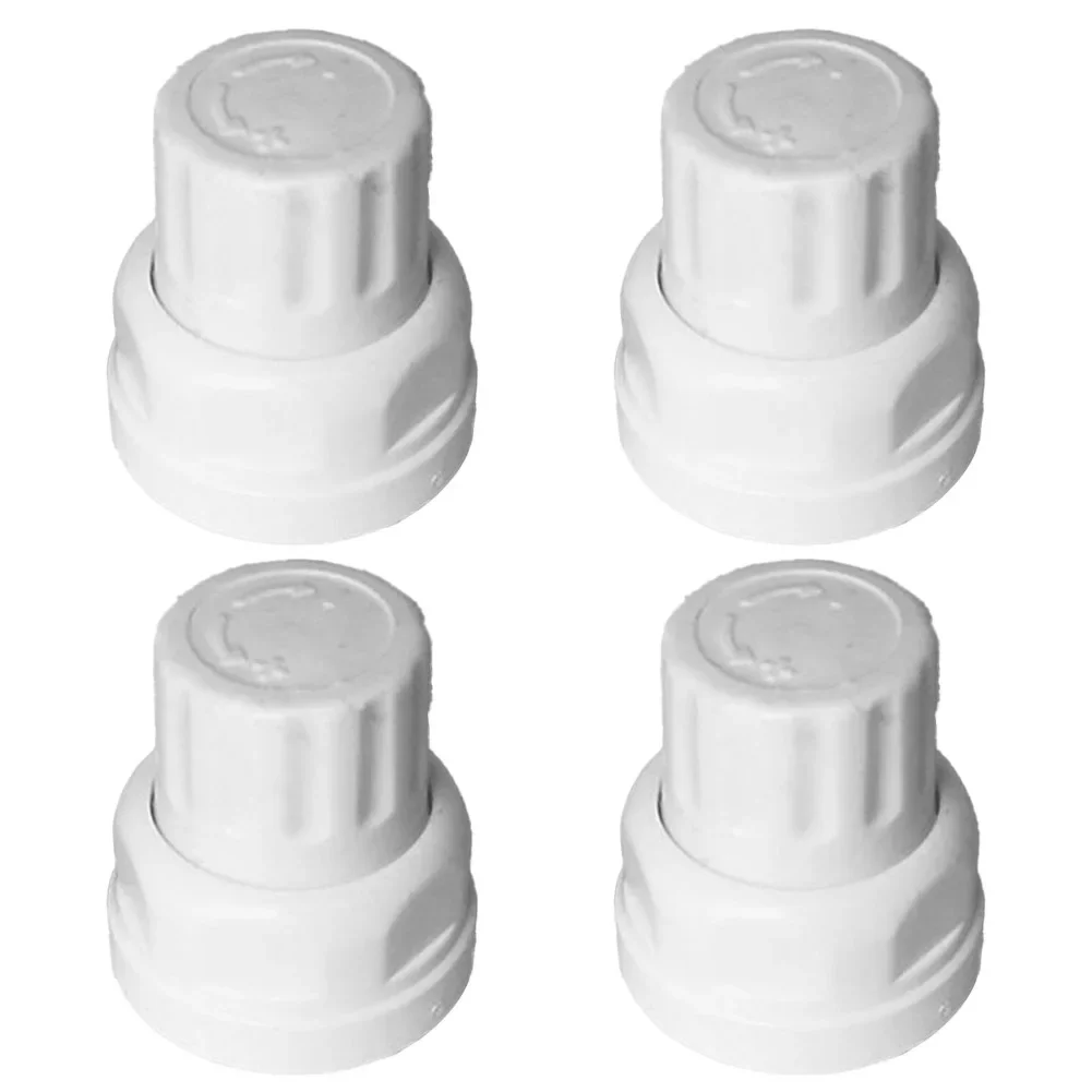 4Pcs Radiator Valve Cap Replacement Floor Heating Manifold Hand Wheel Switch Accessories White Plastic Radiator Cap M30x1.5 thermostatic radiator valve