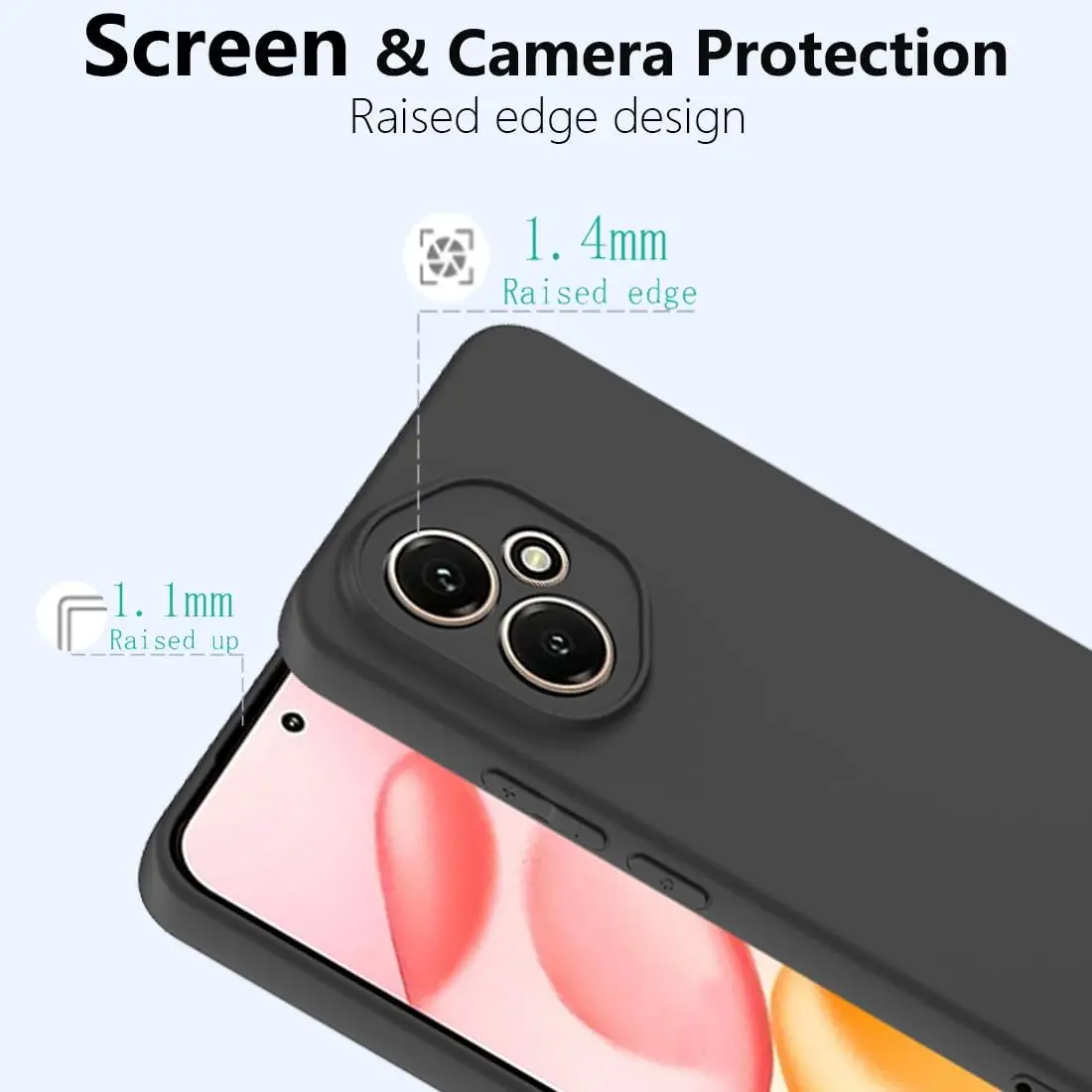 Flexible Liquid Silicone TPU Protective Case - Durable Back Shell Cover