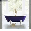 67" Freestanding Luxury Bathtub Cast Iron Double Ended Enamel Claw Paw Feet Tub Multi-Color Custom Built sw1022 6