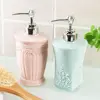 New 450ml Shampoo Lotion Bottle Stained Carved Refillable Manual Soap Dispenser Press Pump Fashion Hand Sanitizer Bottle