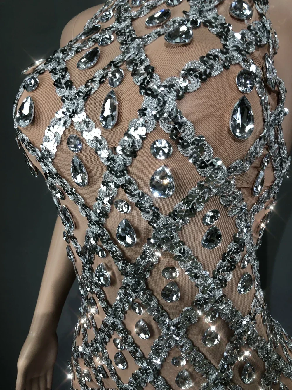 sexy silver birthday dress sequin birthday dress Silver Life Of The Party Dress - Small Ellae Lisque