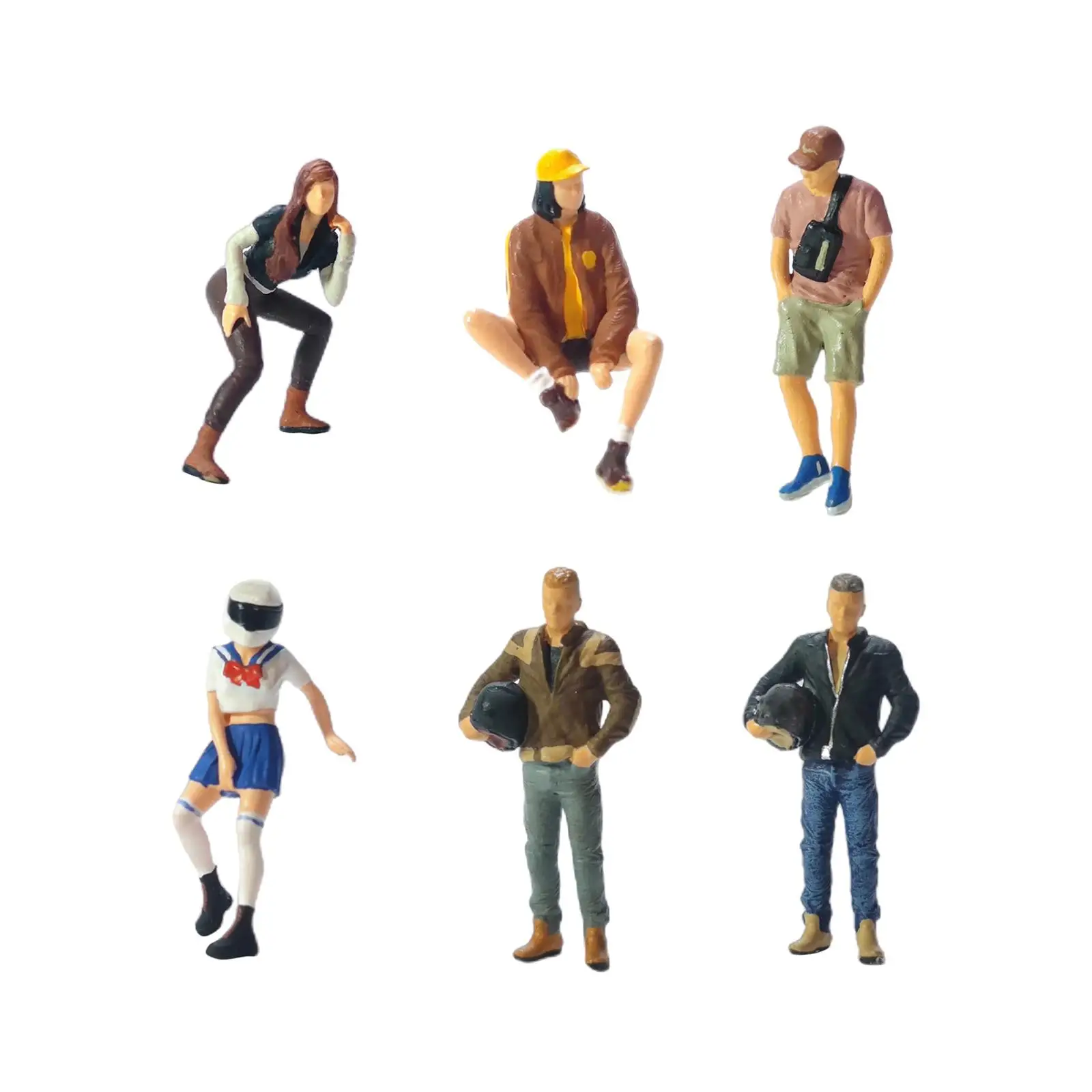 

1/64 Scale Figures DIY Layout Scenery Accs Movie Props 1/64 Model People Figures Micro Landscapes Decor DIY Projects Accessory
