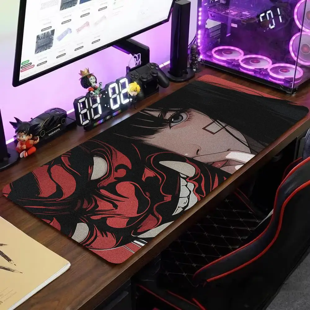 Mask anime girl Mouse Pad Large Computer Office Game Table Mats XL Rubber Anti-slip Gaming Keyboard Mousepads Long Desk Pads