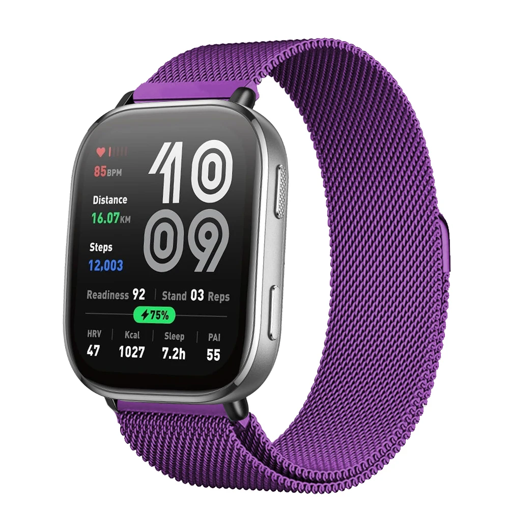 Magnetic Metal Mesh Smartwatch Wristband - 22mm Strap Bracelet