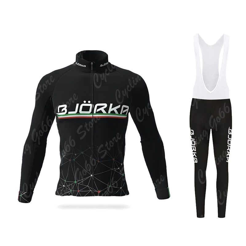 2022 BJORKA Autumn Cycling Jersey Set Men Road Bike Clothing Long