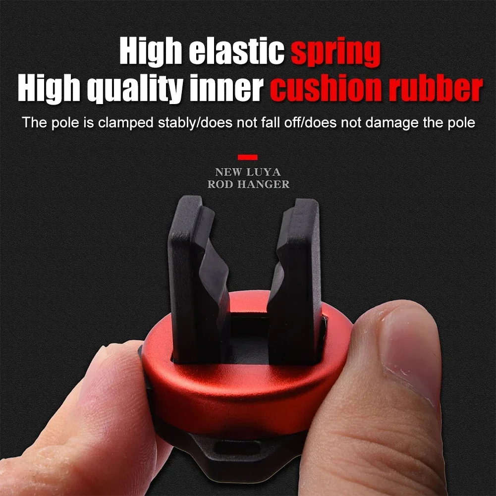 Aluminum Alloy Fly Fishing Rod Holder Waist Belt Clip with Safety Lock Housing Support Fishing Tool Accessories