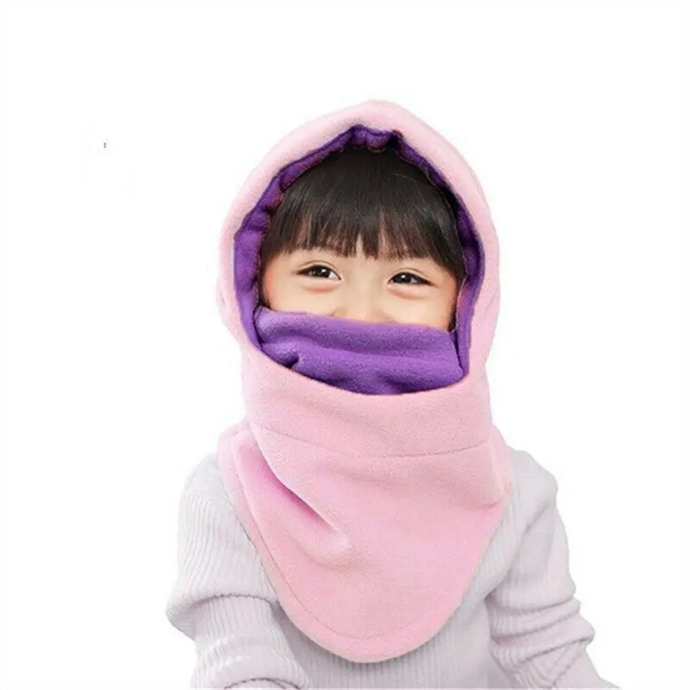 Kinder Winter Fleece Sturmhaube Hut Thermo Hals Warm Vollgesichts Skimaske Kapuze Kappe Jungen Mädchen Kinder Kappe für 3-10 Jahre – Detail 7