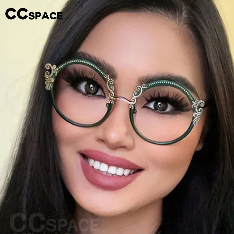 53265 Luxus Metall Optische Runde Brillengestelle Männer Frauen Mode Brillen