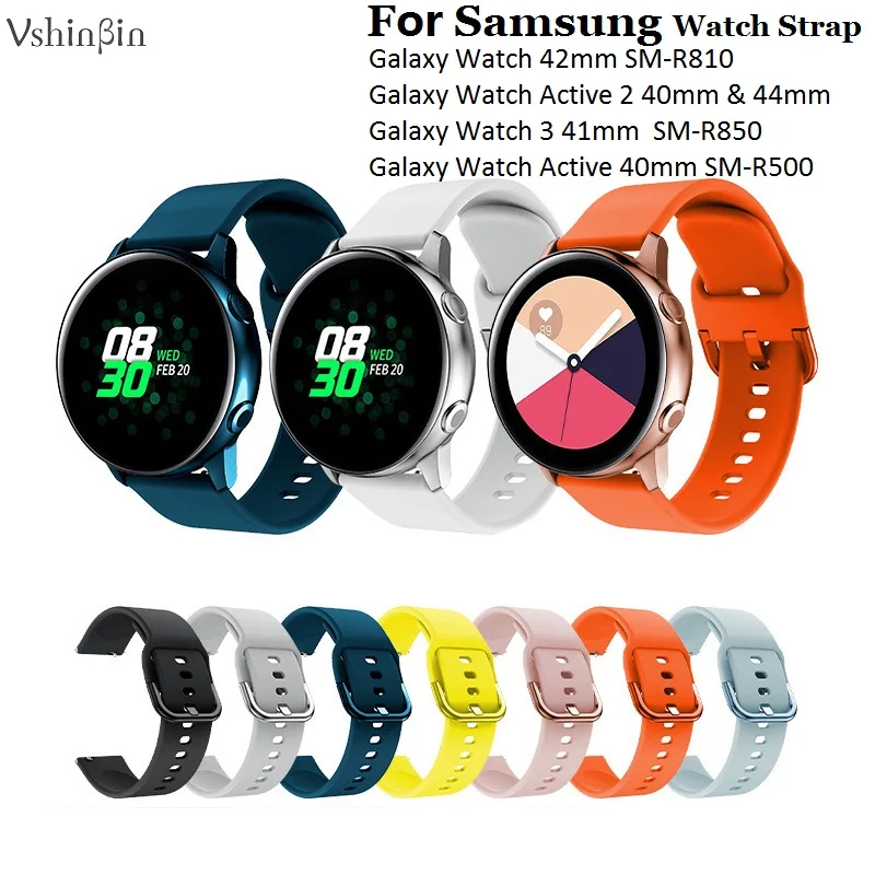 

10PCS Smart Watch Wrist Strap for Samsung Galaxy Watch 3 41mm Active 2 44mm 40mm 46mm Quick Release Silicone Wristband 20mm