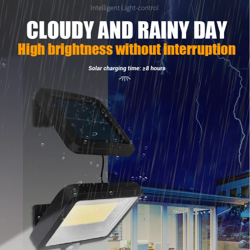 Ultra-Luminous Solar Motion Sensor Outdoor Light with 3 Brightness Modes - Weatherproof Garden and Patio Decor
