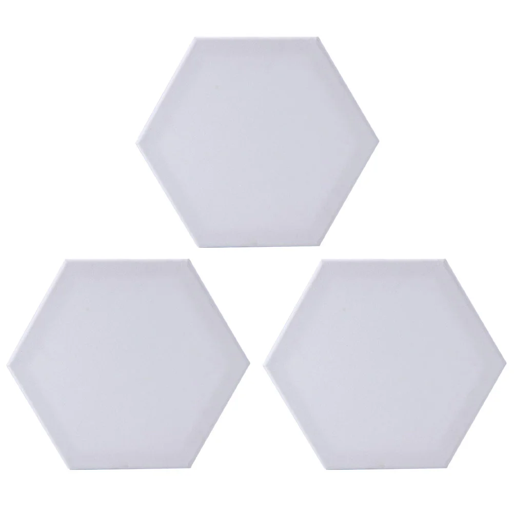 

3 Pcs Hexagon Board Oil Paint Acid Free Panel Artist Canvas Boards DIY