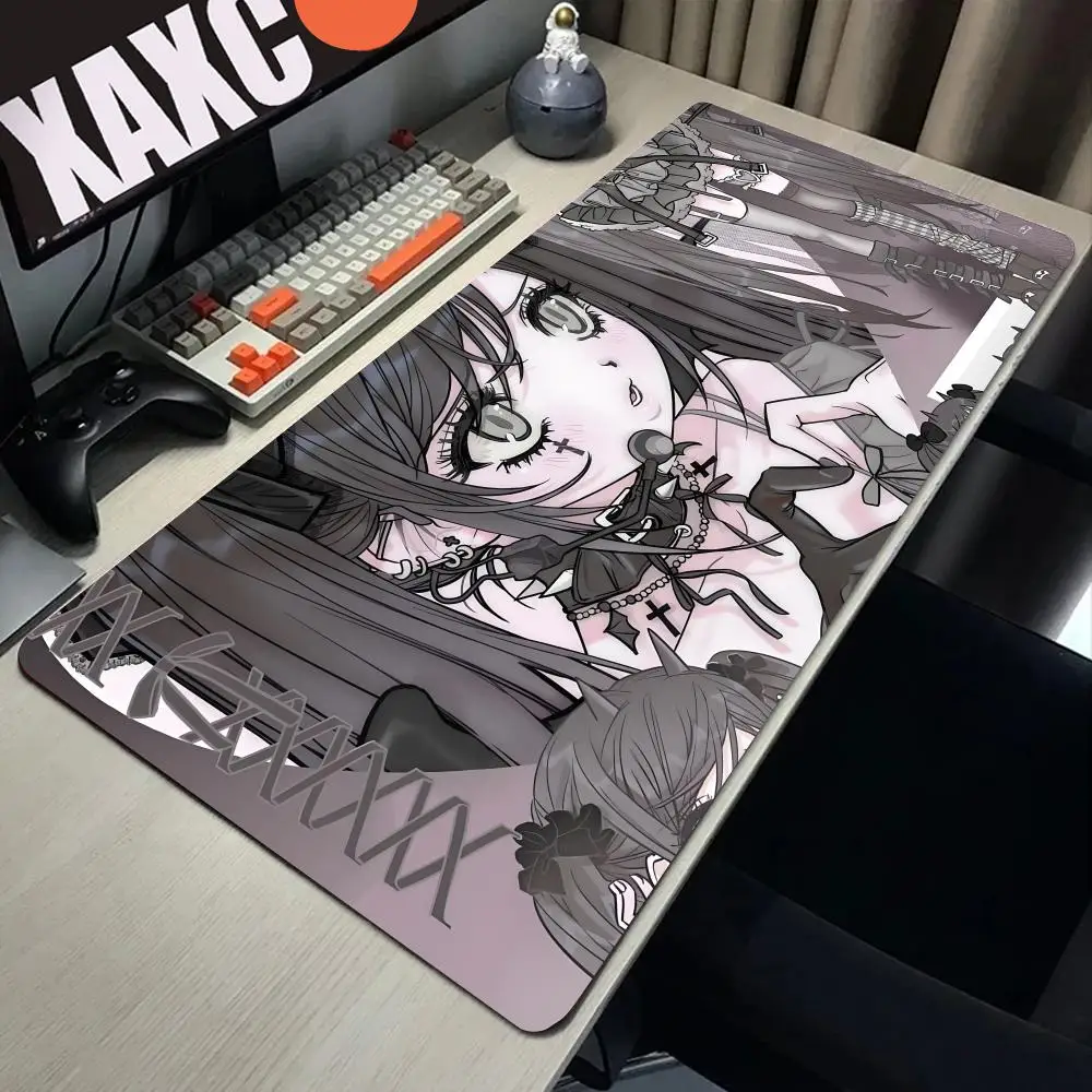 Tapis de souris rose D-Domi World, mignon fille, pour bureau d'ordinateur, en caoutchouc, grand tapis de souris antidérapant, pour armoire PC, clavier, 1000x500mm - AliExpress