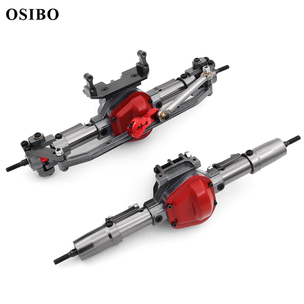 SCX10 Axle CNC Metal RC Car Front & Rear Axle With Adapter Servo Armfor