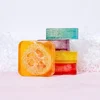 New Design 100g Kojic Acid Soap with Loofah Lemon Loofah Soap Handmade Essential Oil Soap Lavender Rose Turmeric Bath Bar 6