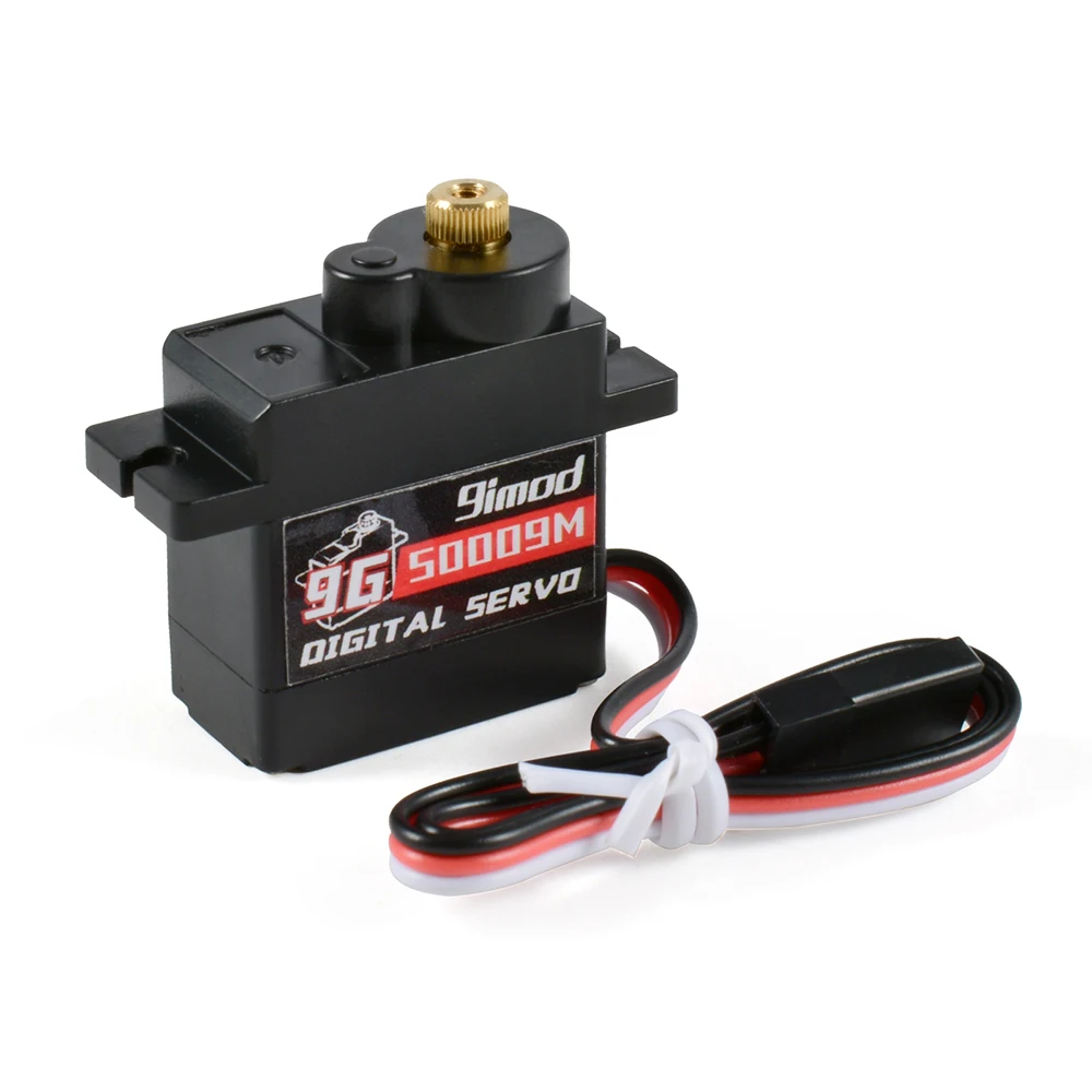 Micro servomoteur léger et précis, servo 9g 17g avec câble orange, rouge et marron.