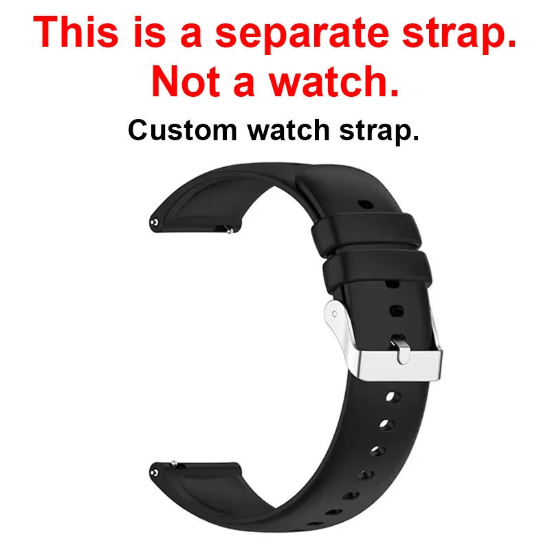 Black Silicone Strap